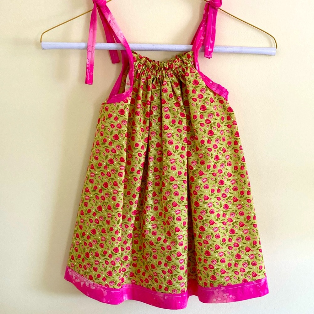 Handmade little girls pillowcase dress in size 3T.